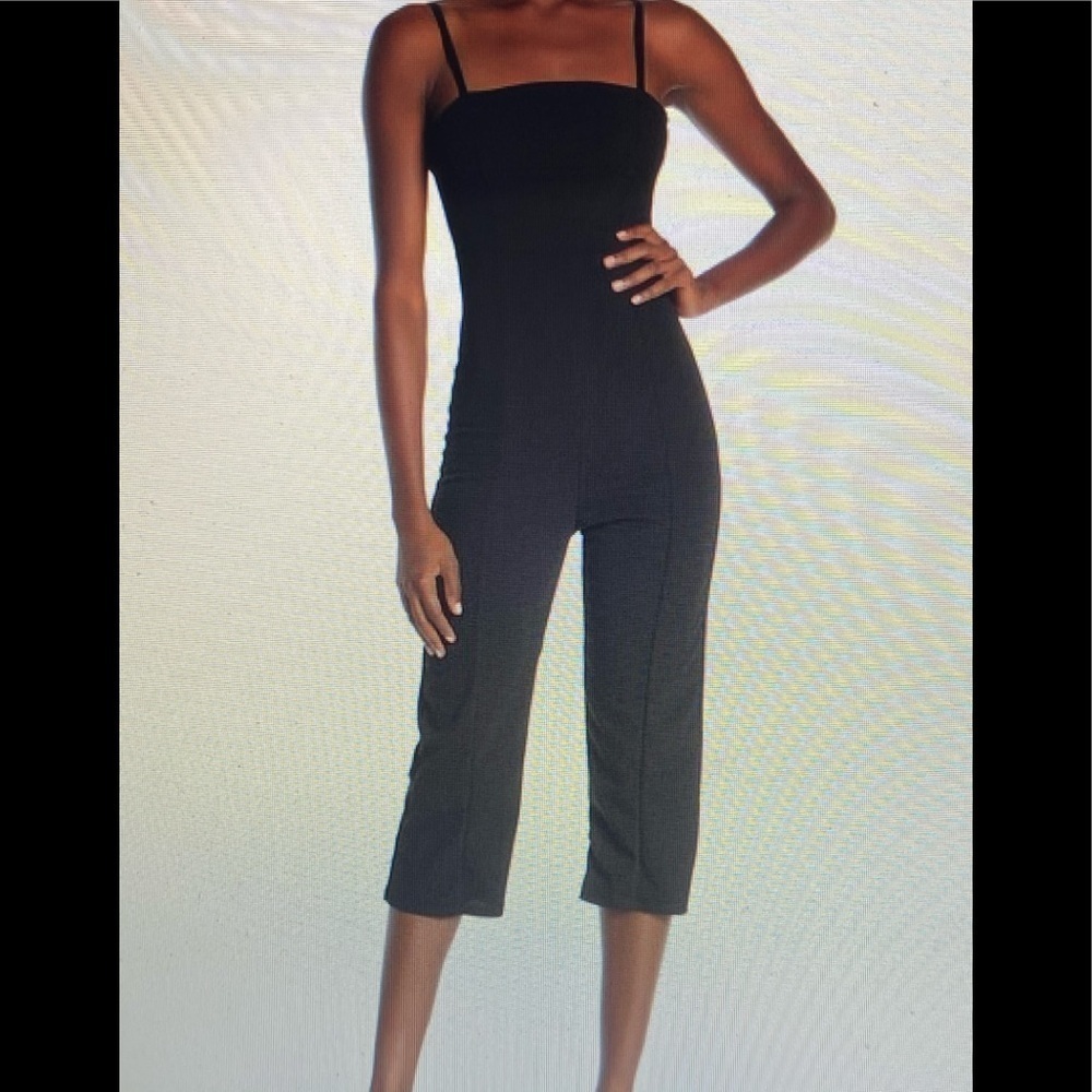 NWT Black Velvet Torch Jumpsuit Sz M